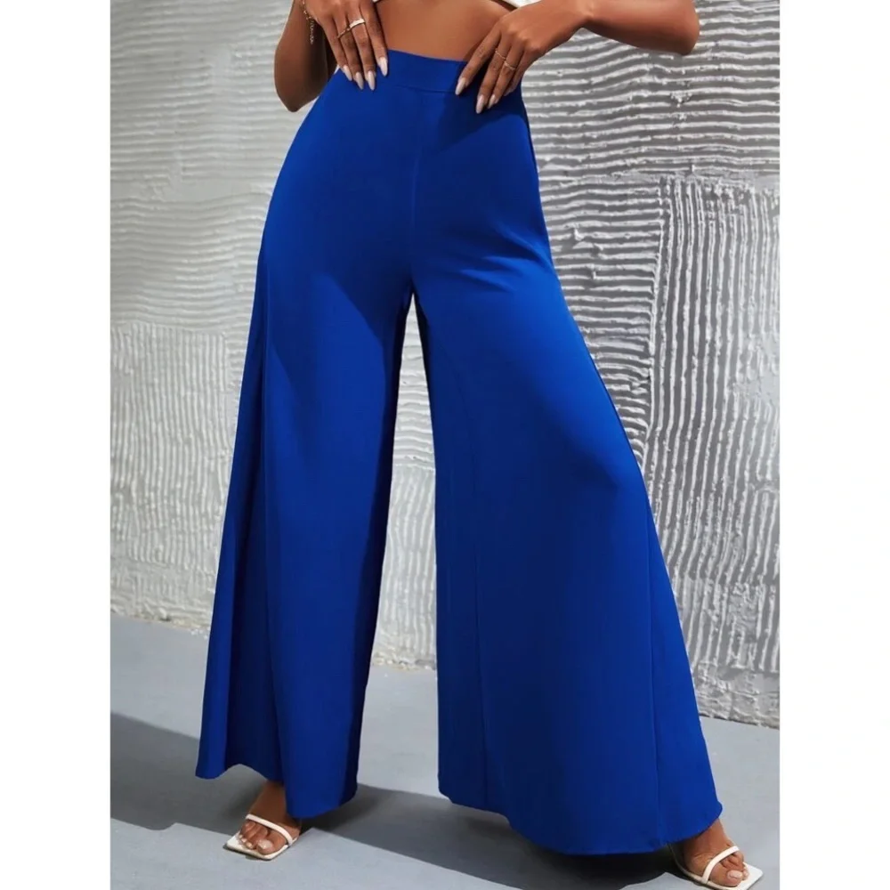 High Waist Solid Wide Leg Pants NWOT - Picture 4 of 4